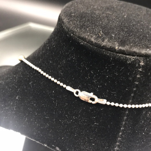 Sterling Silver beaded Ball chain necklace.. - Picture 4 of 5